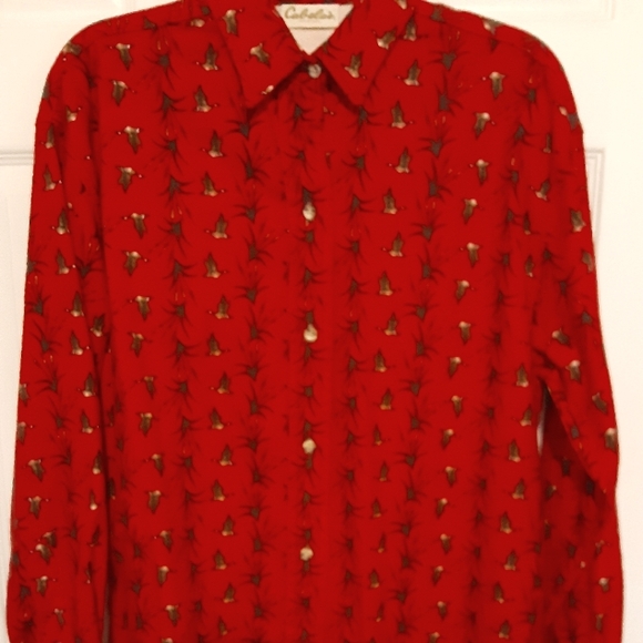 Cabela's Women's Red Flannel Shirt - Picture 1 of 5